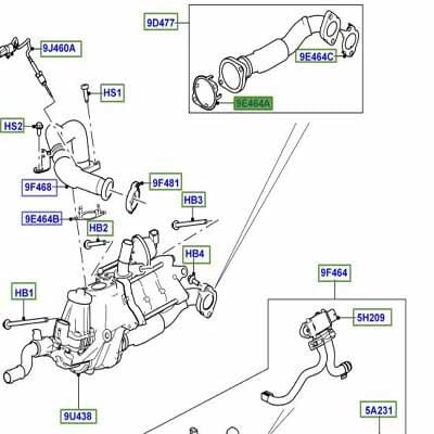 Egr Giriş Contası Sağ-Lr078916 A-T2H18310 (Jaguar)-/Range Rover Sport