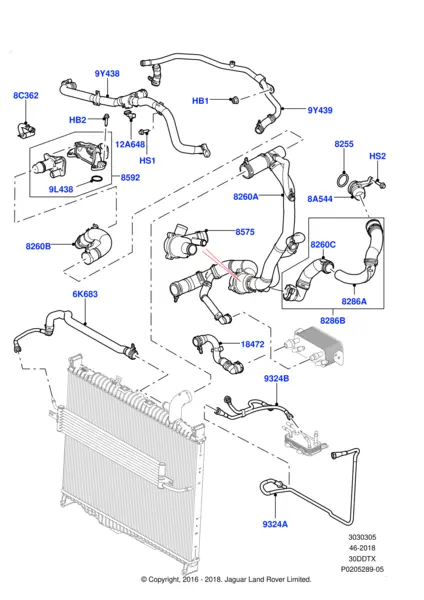 Radyatör Hortumu Alt-Lr025236 A-Lr019489-Lr013683-3.0/Range Rover Sport