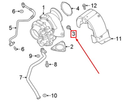 Turbo Somunu-Lr073725-Aj813296 (Jaguar)-2.0 Dizel/Discovery Sport