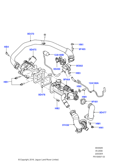 Egr Soğutucu-Lr001002 M-2.2/Freelander 2