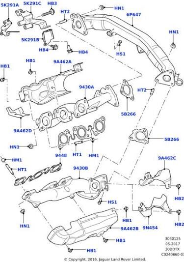 Civata Egzoz Manifold-LR122427-Range Rover Sport