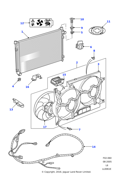 Radyatör Komple (Su)-Pcc000111 E-Pcc000110-Esr4197-1.8/Freelander 1