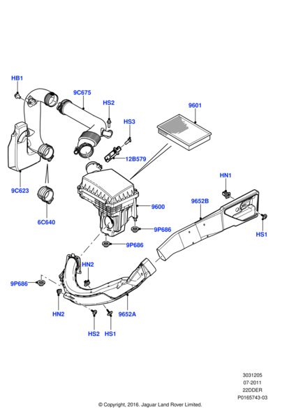 Hava Filtre Hortumu Alt-Lr022464-Lr054759-Lr024308-/Freelander 2