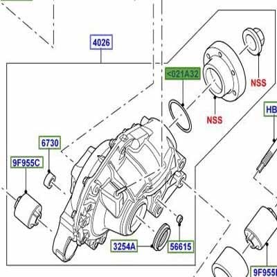Defransiyel Keçesi Ön Flanş-Lr019019 C-/Range Rover Sport