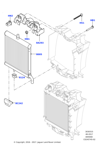 Soğutucu Radyatör ( Ek )-Lr062670 E-Lr034577-Lr181521-/Range Rover Sport