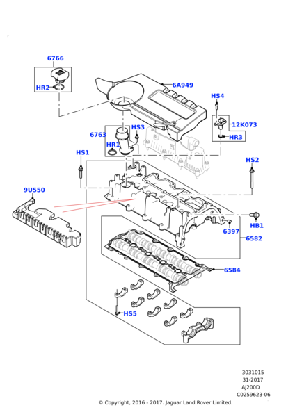 Külbütör Kapak Contası ( Adet )-Lr073784 A-Jde38499 (Jaguar)-Jde36962 (Jaguar)-2.0 Dizel/Discovery Sport-Range Rover Range Rover Velar