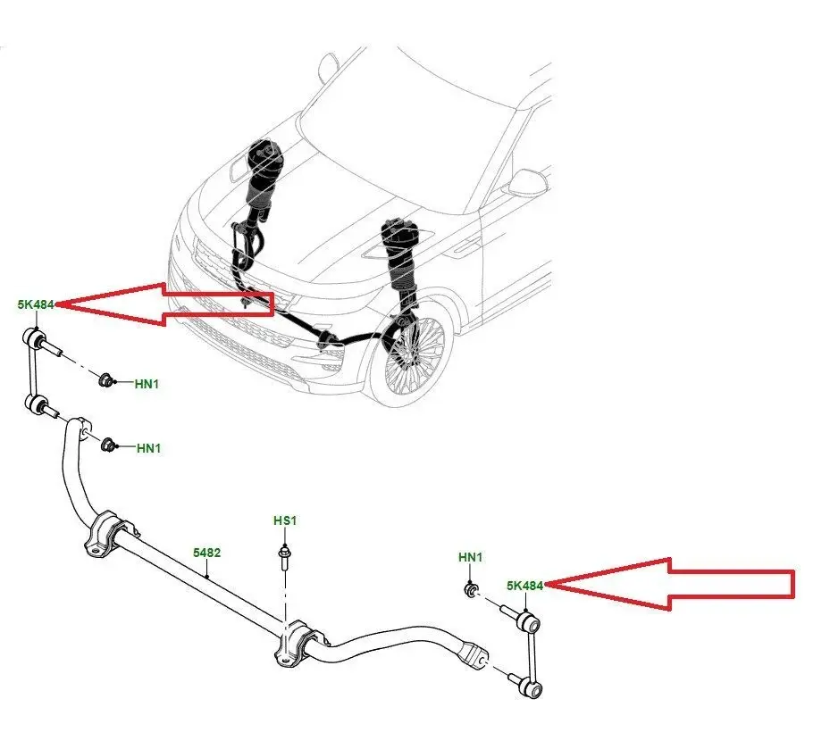 Viraj Askı Rotu Ön (R-L)-LR173205 T-LR152801-Range Rover Sport - Range Rover New