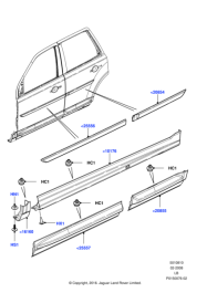 Kapı Bandı Arka Sol-Lr001671 A-/Freelander 2