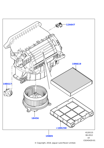 Polen Filtresi-Lr036369-C2S52338 (Jaguar)-T2H54544 (Jaguar)-Lr161566-2.0 Dizel/Range Rover Sport-Range Rover Range Rover Velar