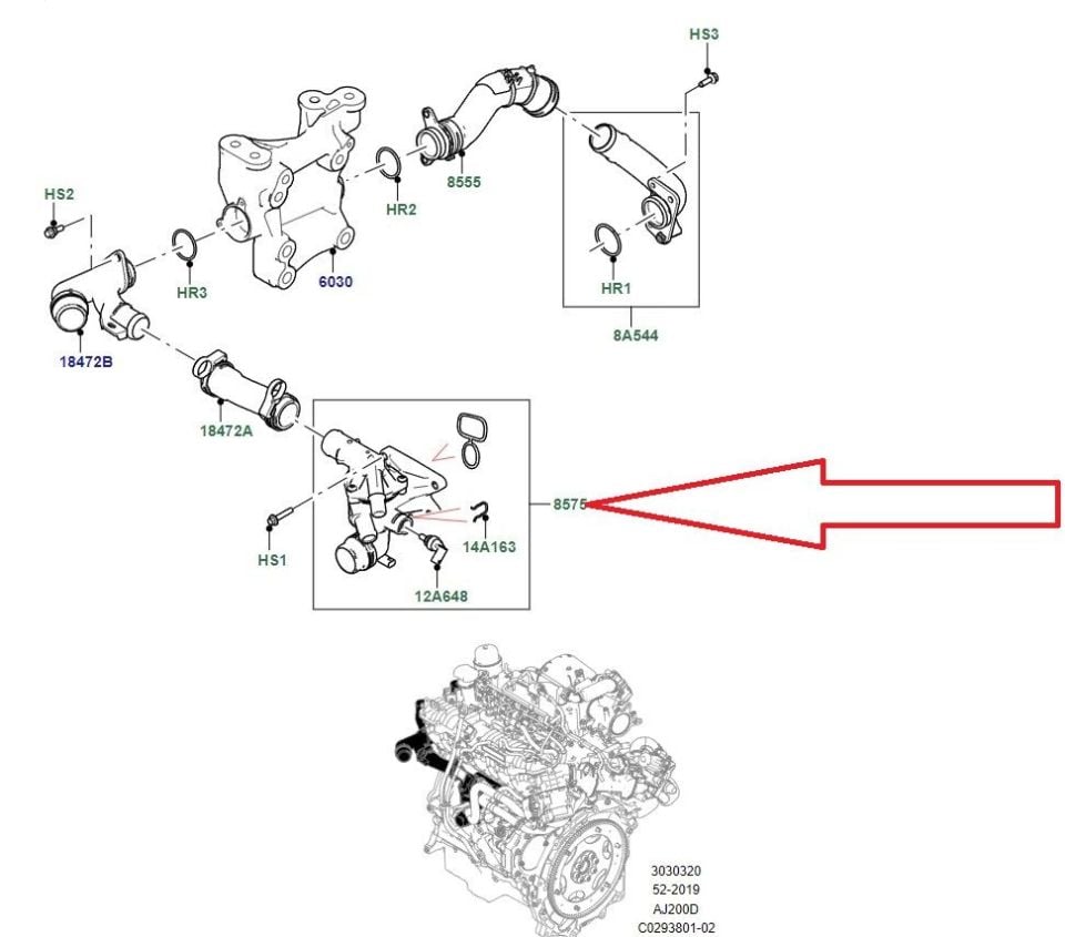 Termostat Komple-Lr115274-/Discovery Sport