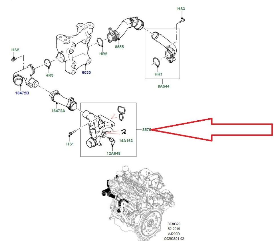 Termostat Komple-Lr115274-/Discovery Sport