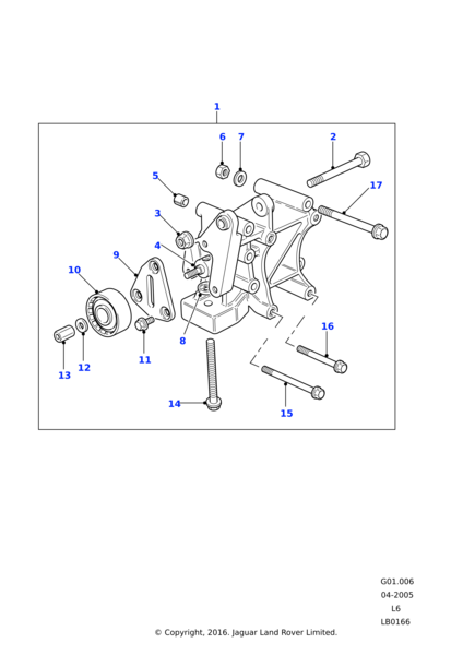 Klima Kayış Gergi Bilyası (Manuel)-Pqr100880 L-1.8/Freelander 1