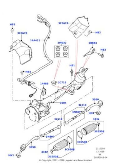 Rot Başı ( R-L )-Lr090883 O-Lr111480-T4A12525 (Jaguar)-T4A28746 (Jaguar)-/Range Rover Range Rover Velar