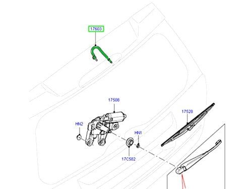 Cam Su Fıskiye Jeti Arka-Lr002302-/Freelander 2