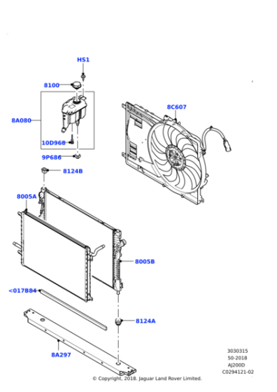 Genleşme Tankı Komple-Lr115228 E-9C19002 (Jaguar)-2.0 Dizel/Range Rover Evoque