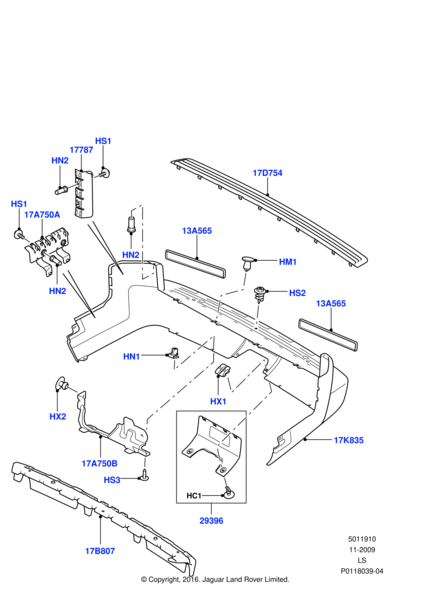 Arka Tampon Bağlantı Braketi Sağ-Dqg000063 R-/Range Rover Sport