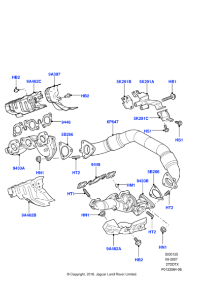 Manifold Ara Boru-1357035-2.7/Range Rover Sport-Discovery 3