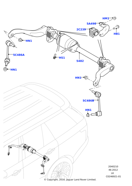 Viraj Demir Lastiği Arka ( Aceli )-Lr048462 E-Lr035449-/Range Rover Sport-Range Rover New