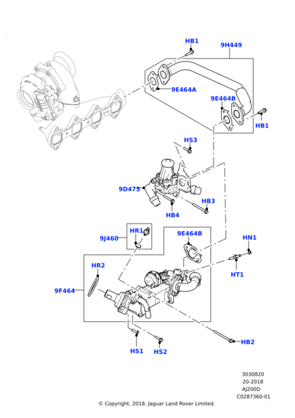Egr Soğutucu Komple-Lr132636-Lr113189-Jde37018 (Jaguar)-Jde40598 (Jaguar)-2.0 Dizel/New Defender