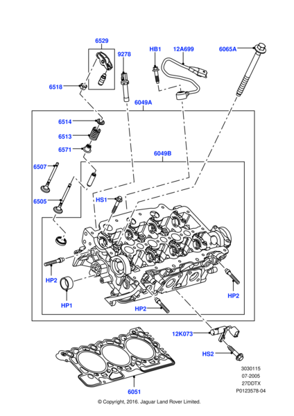 Silindir Kapak Saplaması Set ( 16 Adet )-1331316 R-Jde3199 (Jaguar)-2.7 - 3.6/Range Rover Sport-Range Rover New 2