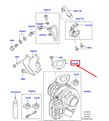 Turbo Contası-Lr006618-2.2/Freelander 2