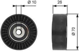 Vantilatör Kayış Avare Bilyası-Lr004877 A.-Lr085466-C2Z16649 (Jaguar)-C2Z31973 (Jaguar)-2.2/Freelander 2