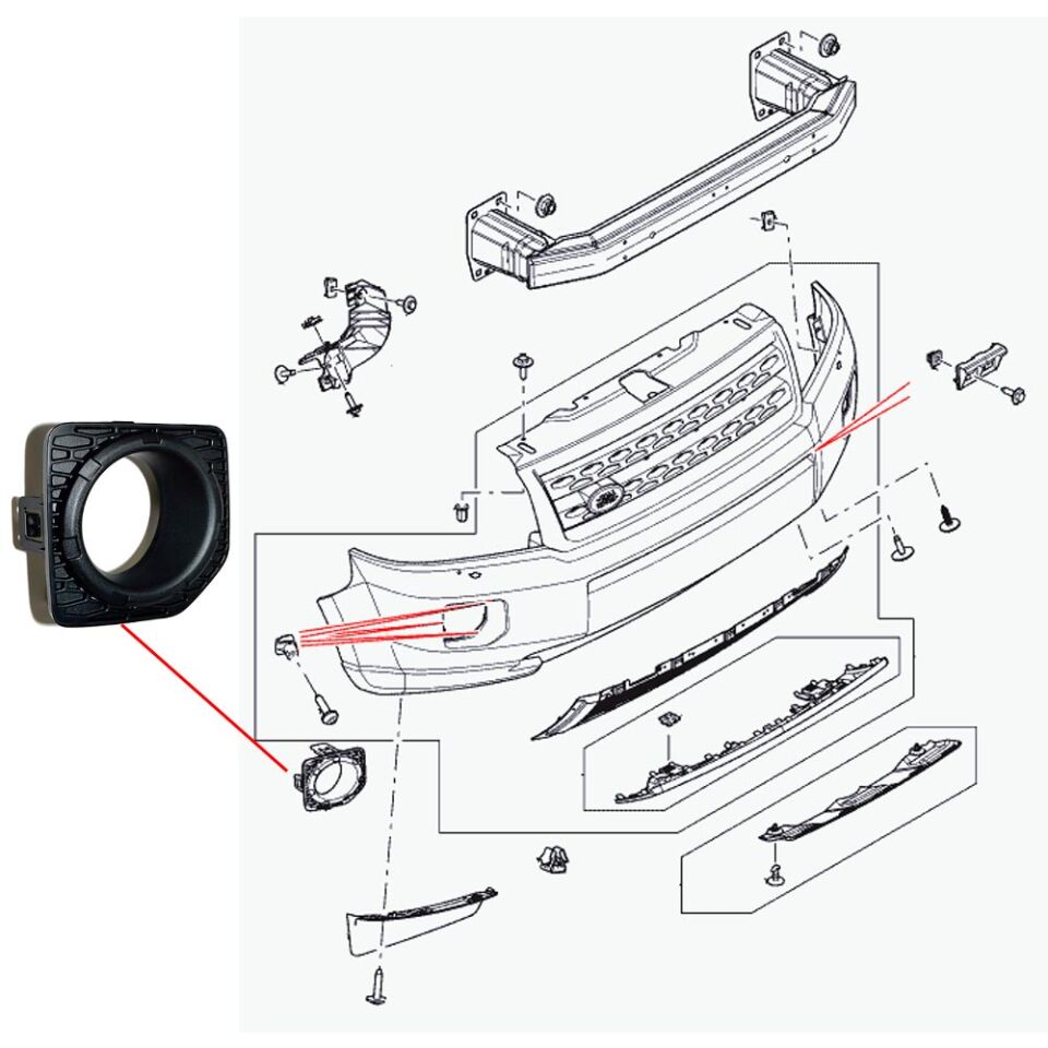 Sis Lamba Çerçevesi Sağ-Lr022187 E-/Freelander 2