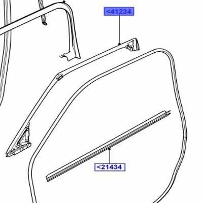 Kapı Çerçeve Bakaliti Sol Ön (Kapı Üstü)-Lr027337-/Range Rover Evoque