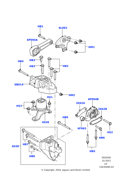 Motor Takozu Alt-Lr024729 E-J9C1509 (Jaguar)-/Discovery Sport