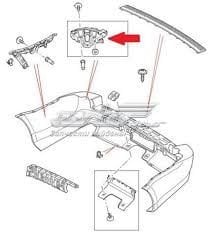 Tampon Bağlantı Braketi Orta Sol (Arka)-Lr013860-Dqn000051-/Range Rover Sport