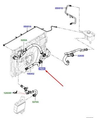 Radyatör Hortumu-104123697-LR115221-J9C18996 (JAGUAR)--R.R.EVOQUE