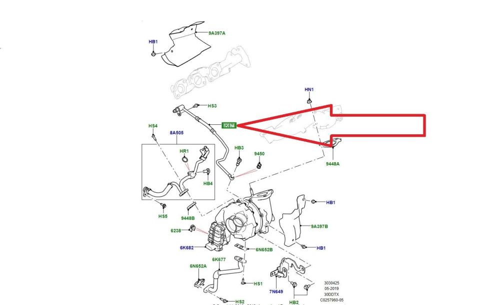 Turbo Yağ Hortumu Üst-Lr072615-/Range Rover Sport-Range Rover New 2