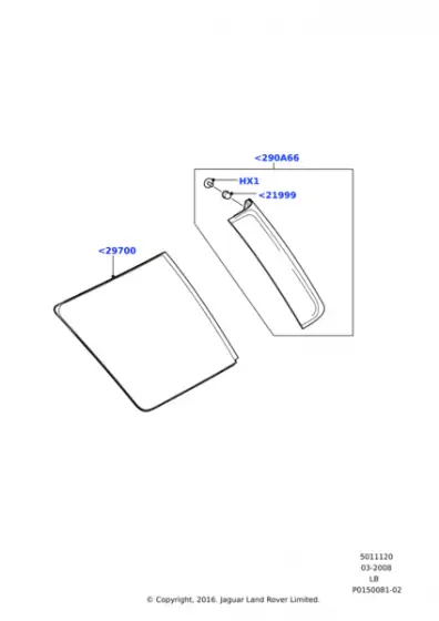 Direk Kaplama (D) Sol-LR001650-LR023454-Freelander 2