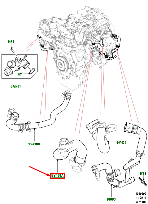 Egr Su Hortumu-Lr092134-Jde38986-/Range Rover Range Rover Velar
