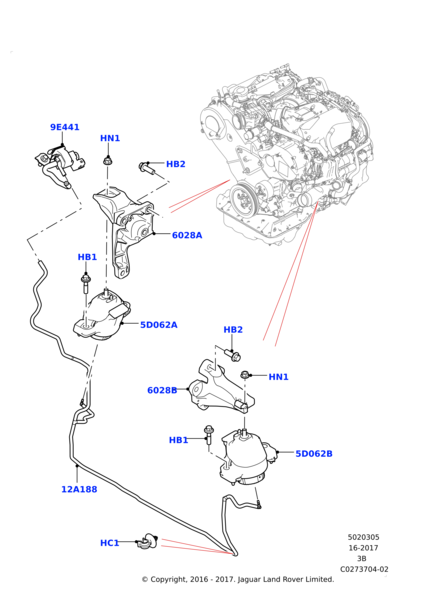 Motor Takozu Sol-LR094230-LR116744-Range Rover Velar