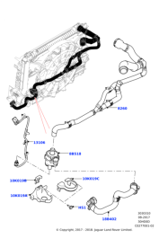 Radyatör Hortumu-LR091796 E-T2H4034 (JAGUAR)-Range Rover Velar