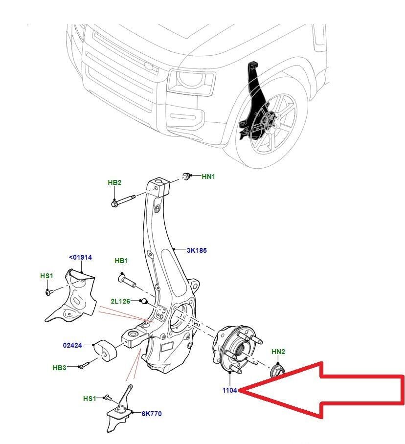 Porya Bilyası Ön Komple ( R-L )-Lr146814 S-Lr178617-/New Defender