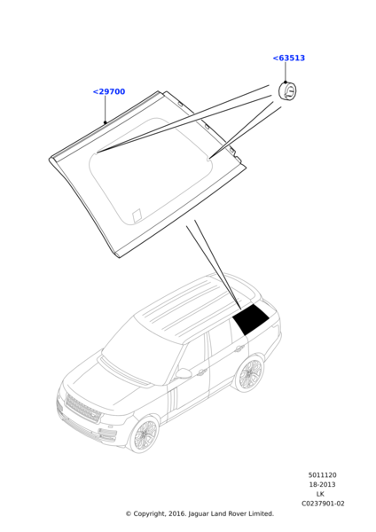 Arka Bagaj Bakaliti Sol-LR077622-LR038170-Range Rover New