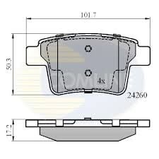 Fren Balatası Arka (Takım)-Lr043714 E-Lr027129-Lr043285-Lr134695-C2S52081-C2S48024 (Jaguar)-/Range Rover Evoque - Jaguar