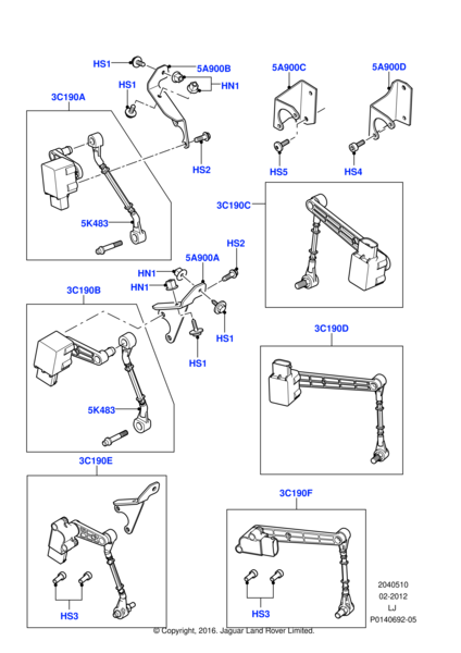 Eas Sensörü Ön Sağ ( 3 Pin )-Lr020627 O-Rqh500421-Rqh500420-Rqh000121-/Range Rover New 2