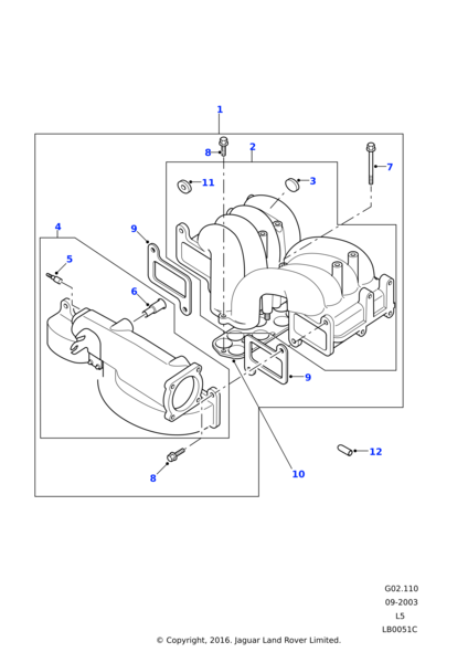 Emme Manifold Ara Conta-Err6622-4.6/Range Rover New