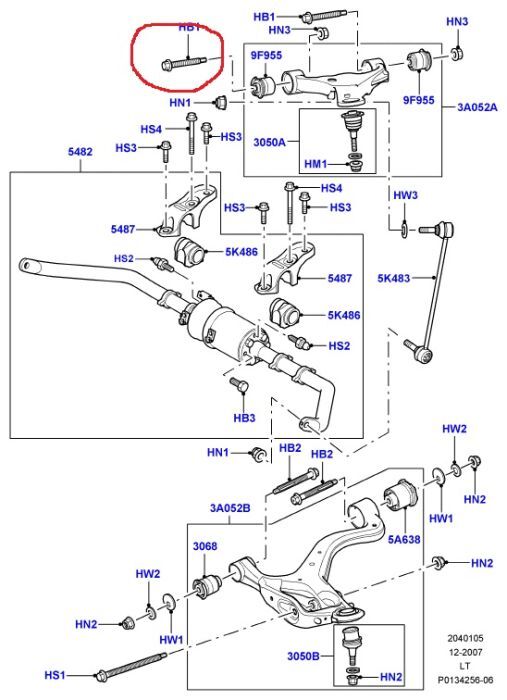 Aks Taşıyıcı Civatası -Ryg000420 L-/Range Rover Sport