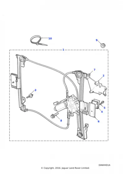 Cam Krikosu Komple 5.Kapı-Cvh101150 O-Asr2472-Motorsuz/Freelander 1