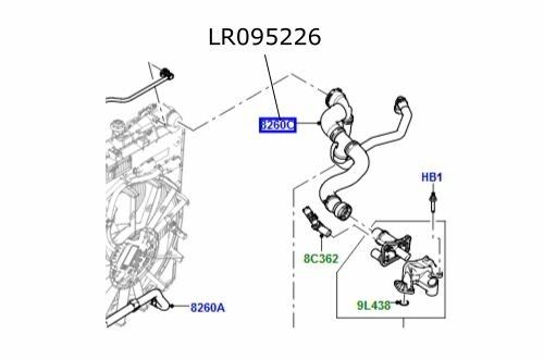 Radyatör Üst Hortumu-Lr095226-Lr071043-Lr073371-/Range Rover Sport-Range Rover New