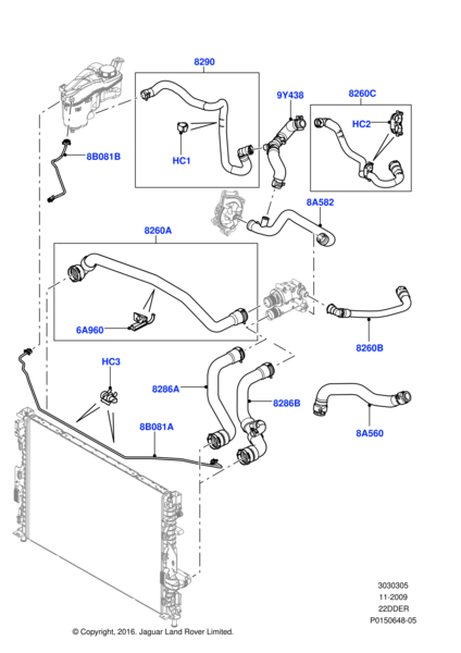 Motor Su Tank Hortumu (İnce) -Lr000944 K-/Freelander 2