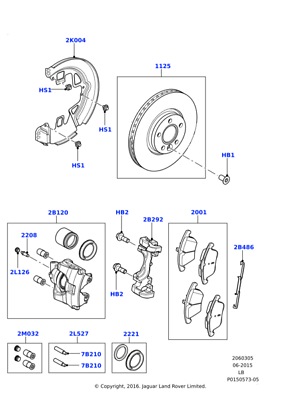 Ön Fren Disk Balata Tutucusu-Lr002526 A-/Freelander 2