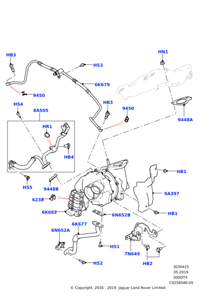 Turbo Yağ Borusu-LR072560-Range Rover Sport