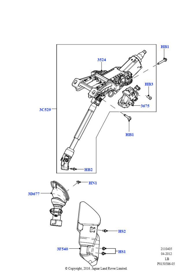Direksiyon Kolonu Komple-Lr020992-/Freelander 2