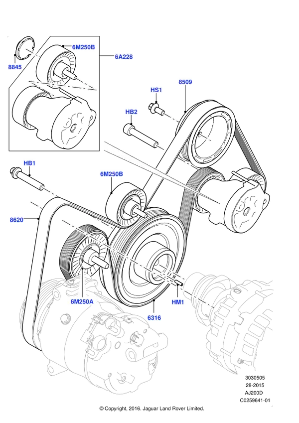 Krank Kasnağı-Lr113860 O-Lr074072 C-Jde40368 (Jaguar)-Jde36438-Jde38241-Jde38407-Jde40223 (Jaguar)-2.0 Dizel/New Defender