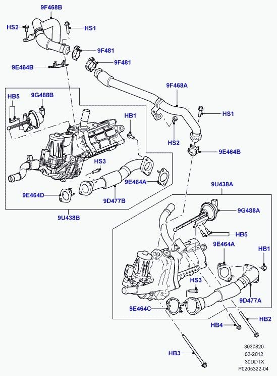 Egr Contası Sol-Lr020545-C2Z14251 (Jaguar)-3.0/Range Rover Sport